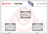 Brembo NAO Ceramic Brake Pad Set