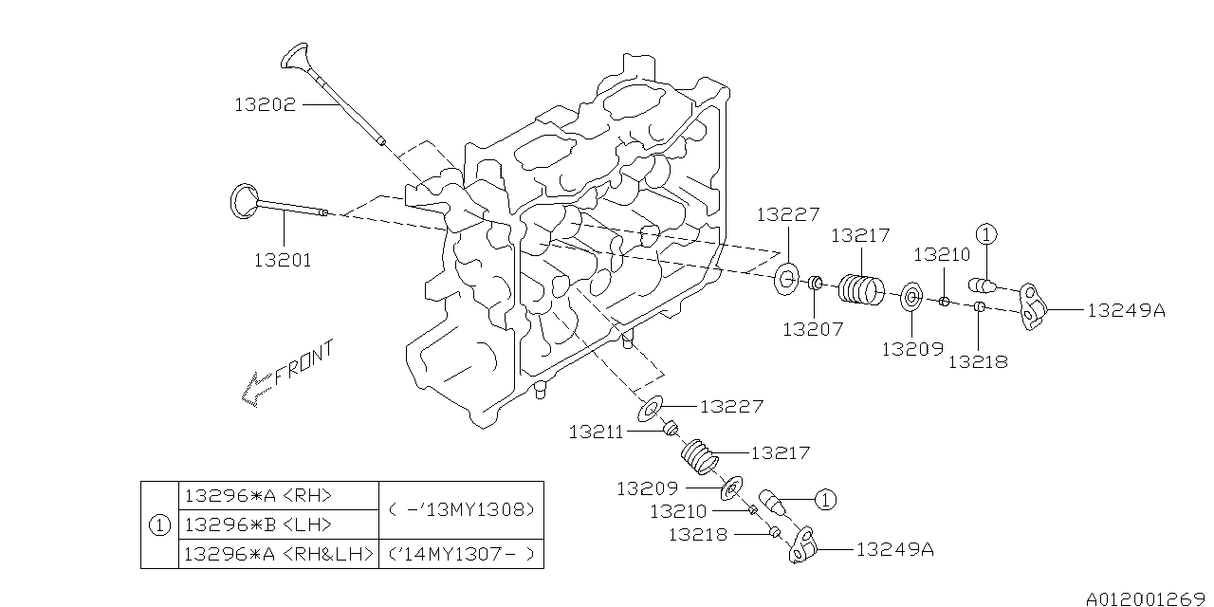 Subaru Genuine Intake Valve SINGLE