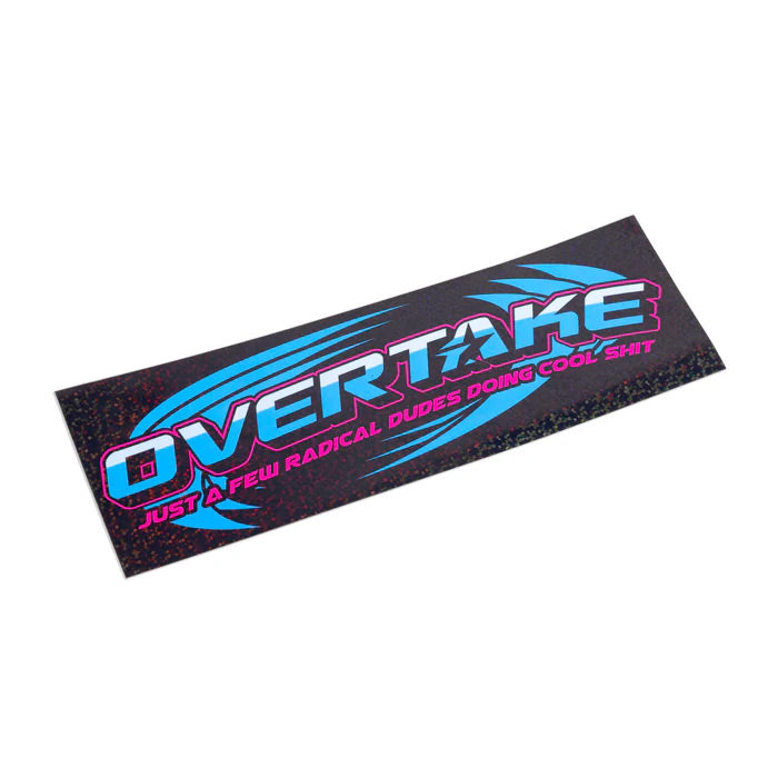 Overtake Retro Wave Slap Sticker - 21x7cm