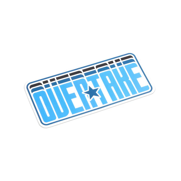 Overtake Block Fade Sticker - 10x4cm