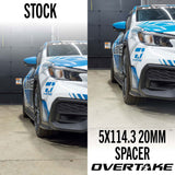 Overtake Bolt On Wheel Spacers Pair 20mm 5x114.3