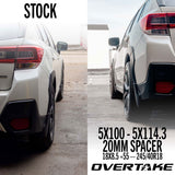 Overtake Bolt On Conversion Adaptor Wheel Spacers Pair 20mm 5x100 to 5x114.3