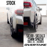 Overtake Bolt On Conversion Adaptor Wheel Spacers Pair 25mm 5x100 to 5x114.3