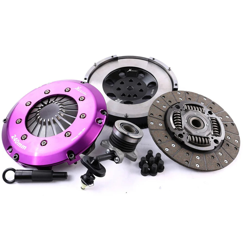 Xtreme Heavy Duty Sprung Organic Clutch Kit w/ Single Mass Conversion Flywheel