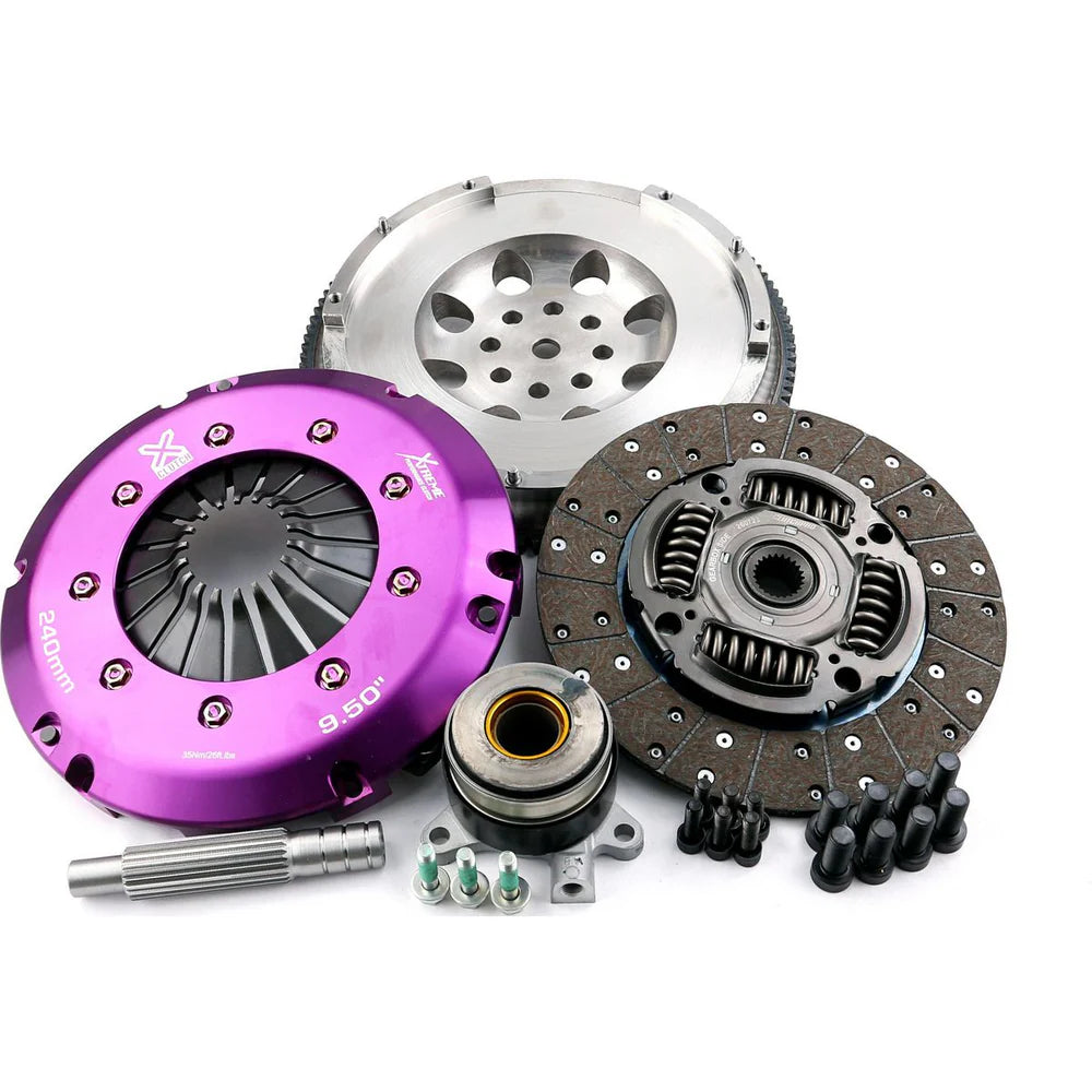 Xtreme Heavy Duty Solid Organic Clutch Kit w/ Single Mass Conversion Flywheel