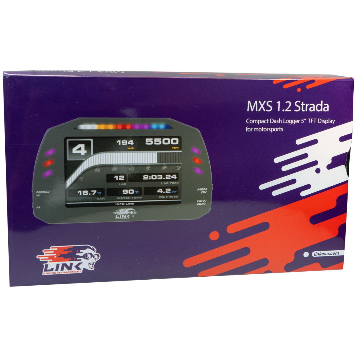Link MXS Strada 5" Digital Display Dash - Race Version