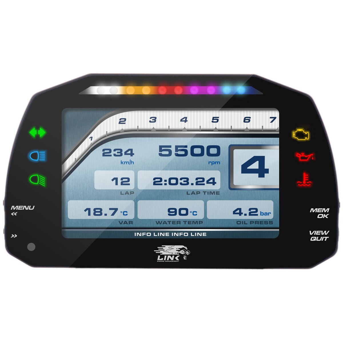 Link MXS Strada 5" Digital Display Dash - Street Version