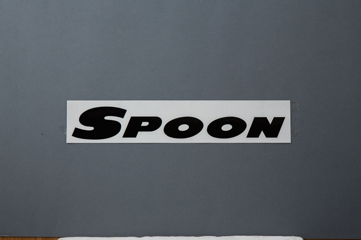 Spoon Sports Team Sticker Black 300mm