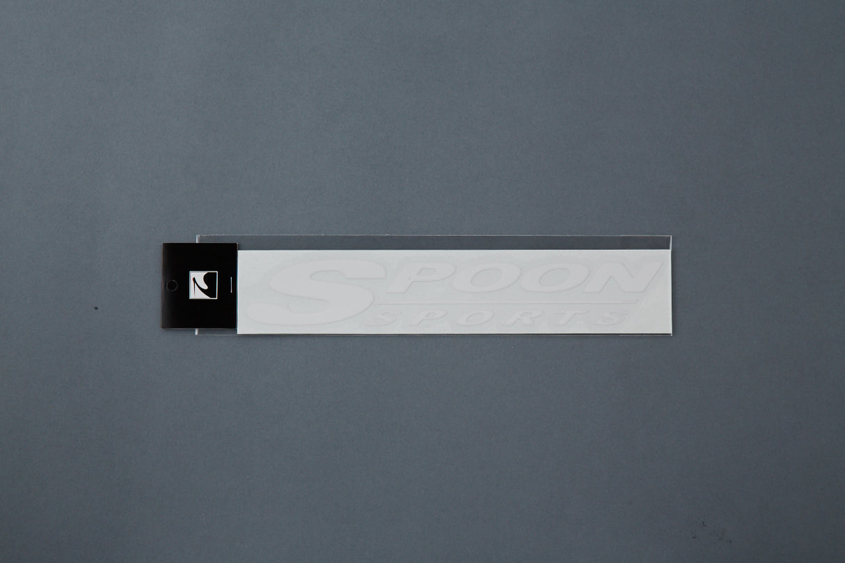 Spoon Sports Logo Sticker White 250x40mm ALL-90000-W21 | Pro Speed Racing