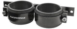 Raceworks Billet Twin External Fuel Pump Bracket 60mm Black Suit 044 Style Pumps - Universal ALY-003