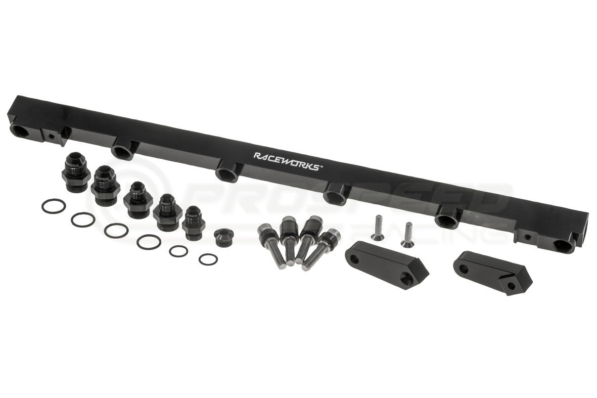 Raceworks Billet Fuel Rail Black - Nissan Skyline GT-T R35/Stagea C34 (RB25DET Neo) ALY-031BK | PSR