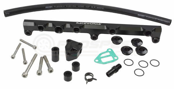 Raceworks Billet Fuel Rail Black - Nissan Silvia/200SX S14/S15 (SR20DET) ALY-034BK | Pro Speed