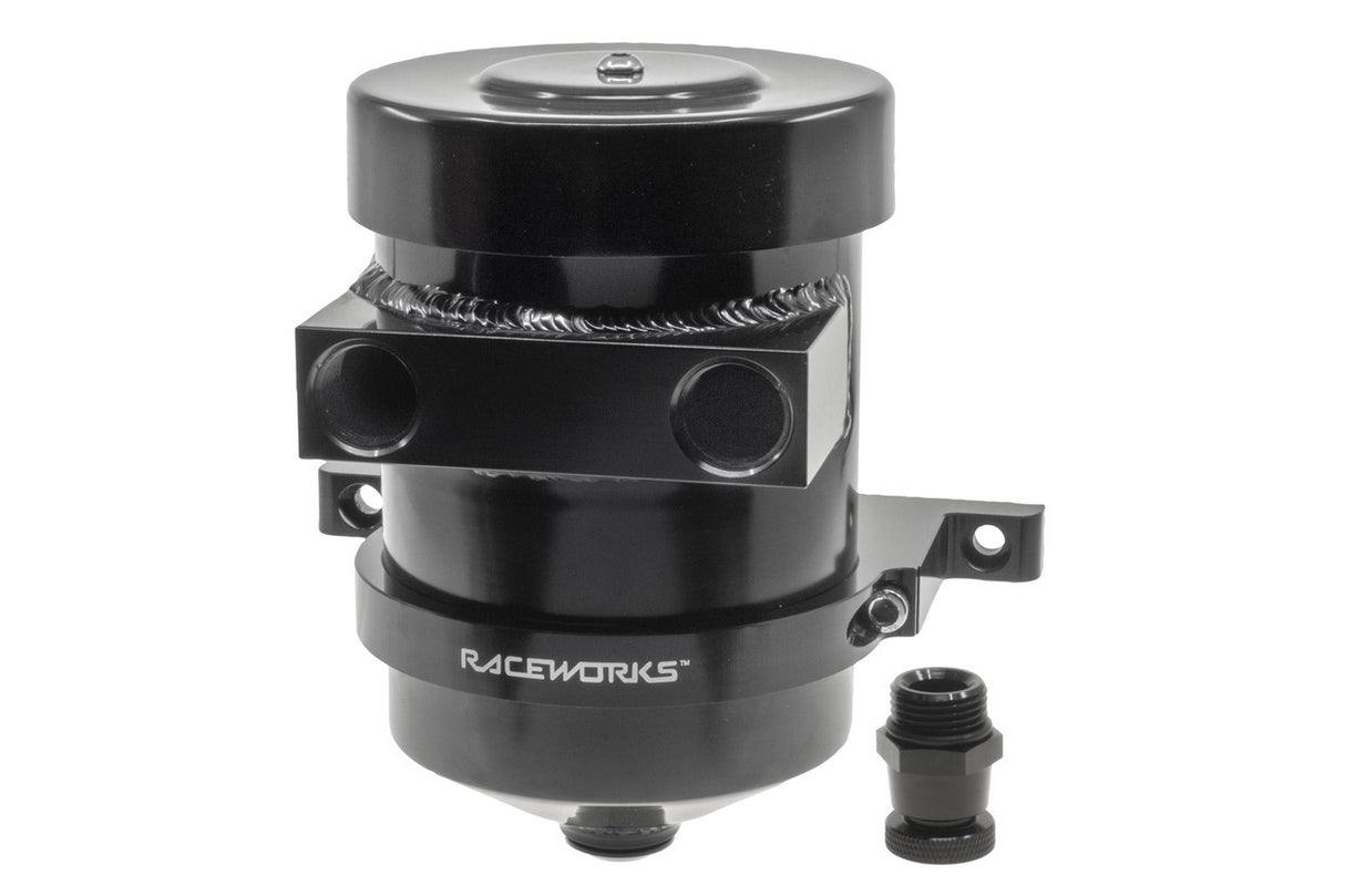 Raceworks Billet Catch Can Bracket Black - Suits ALY-133BK/ALY-134BK