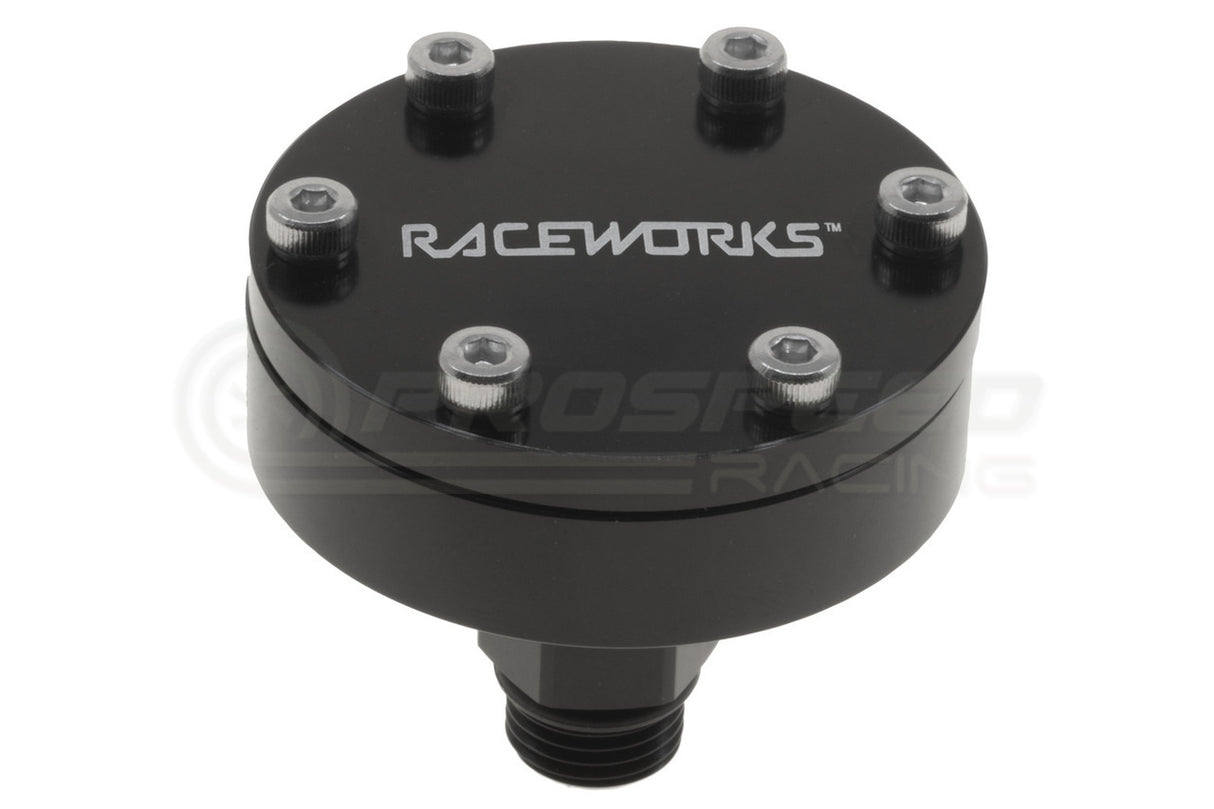 Raceworks AN-6 ORB Fuel Pulsation Damper ALY-057-06BK | Pro Speed Racing