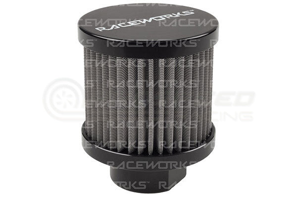 Raceworks Small AN-8 Catch Can Breather Black