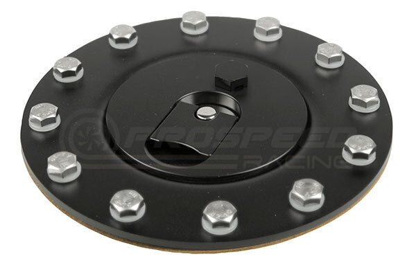 Raceworks Black Billet Aluminium Fuel Cell Cap Latch Style Flush ALY-078BK | Pro Speed Racing