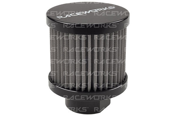 Raceworks Small AN-8 Catch Can Breather Black