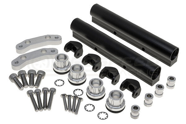 Raceworks Billet Side Feed Conversion Fuel Rails Black - Subaru WRX/STI 97-98 ALY-096BK | Pro Speed