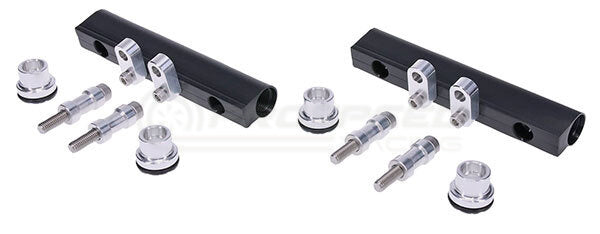 Raceworks Billet Side Feed Conversion Fuel Rails Black - Subaru WRX/STI 99-00 ALY-097BK | Pro Speed