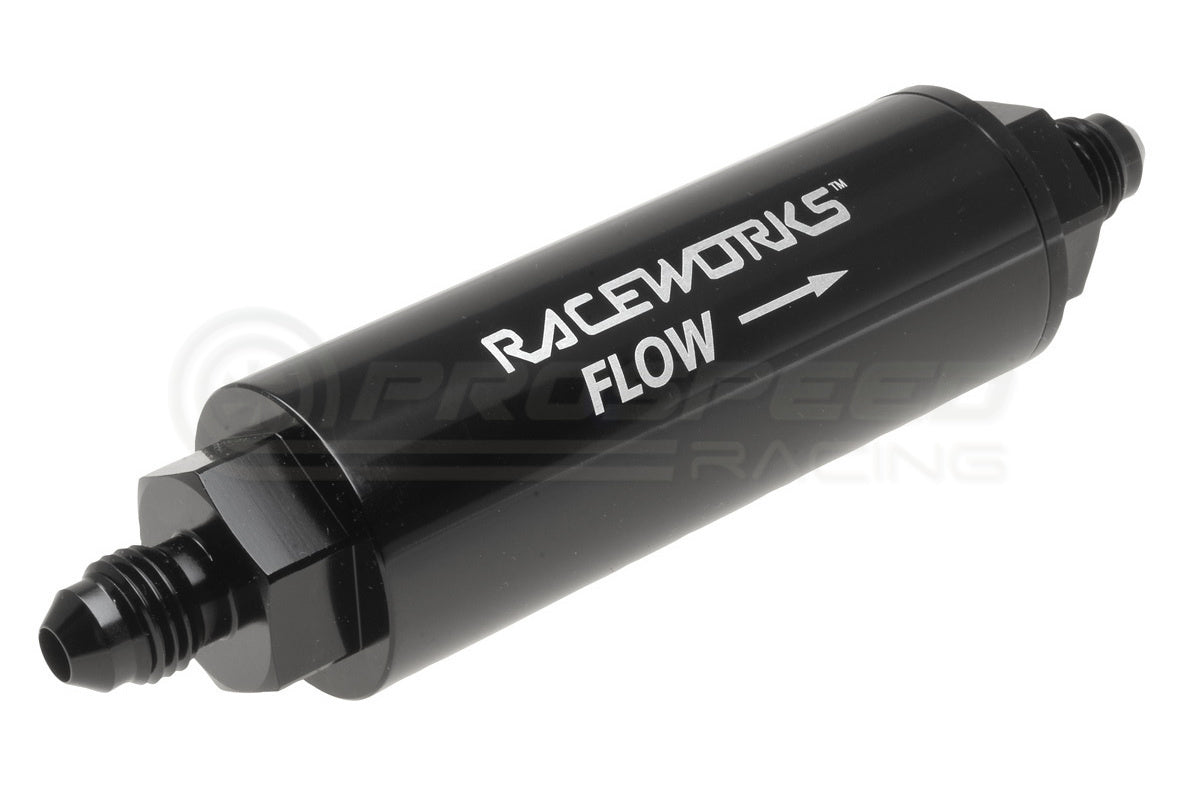 Raceworks AN-4 High Flow Nitrous Filter 140 Micron ALY-144-04BK | Pro Speed Racing