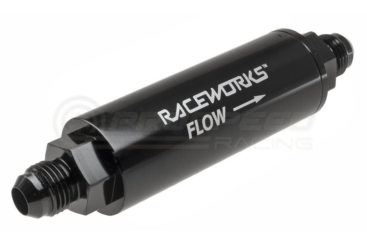 Raceworks AN-6 High Flow Nitrous Filter 140 Micron ALY-144-06BK | Pro Speed Racing