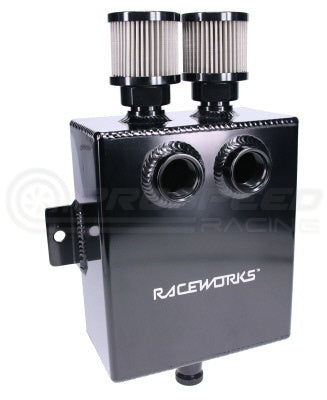 Raceworks Slimline Aluminium Catch Can Black - 2.7L ALY-156BK | Pro Speed Racing