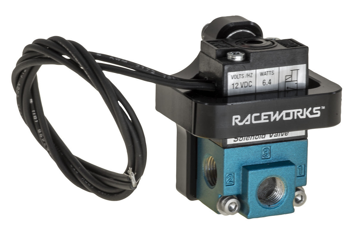 Raceworks 3 Port Solenoid Black Billet Mount