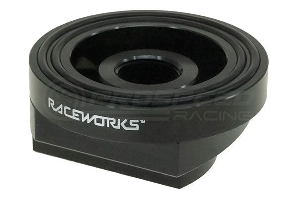 Raceworks Billet Oil Filter Relocation Spin On Adaptor Plate ALY-165BK | Pro Speed Racing