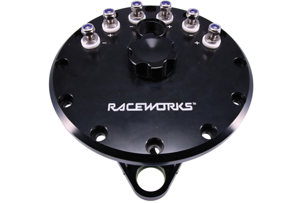 Raceworks Fuel Cell Fuel Pump Hanger with Filler to suit Single/Twin/Triple Pump