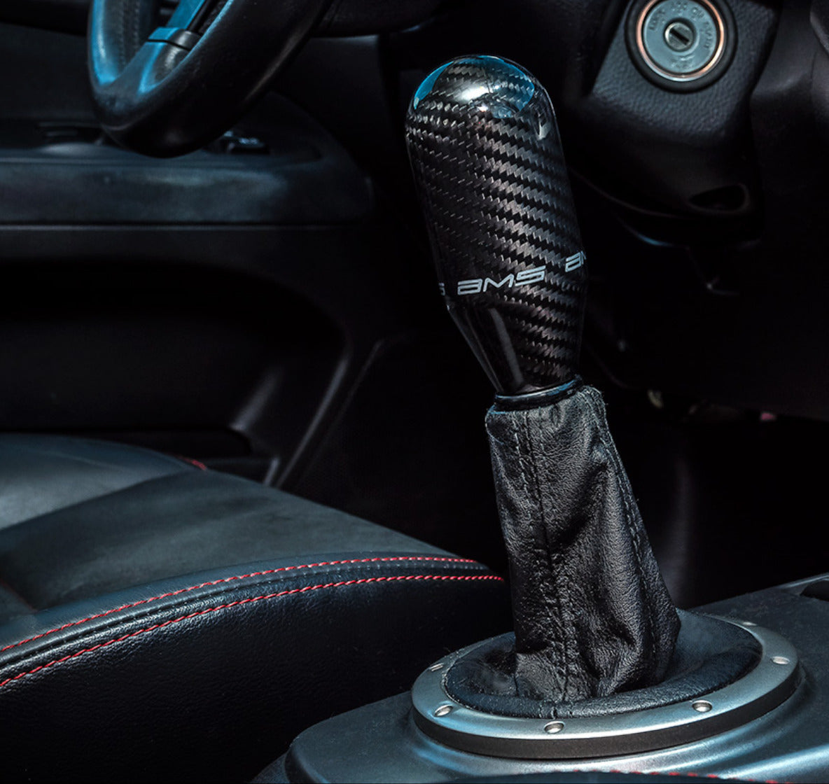 AMS Performance Carbon Fibre Shift Knob - Mitsubishi Evo 4-10 (5/6 Speed)