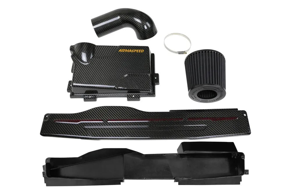 Armaspeed Intake w/Carbon Fibre Airbox Lid and Duct VW Golf R Mk8/Tiguan R Mk2 2.0 TSI ARMAGOLF8G-B