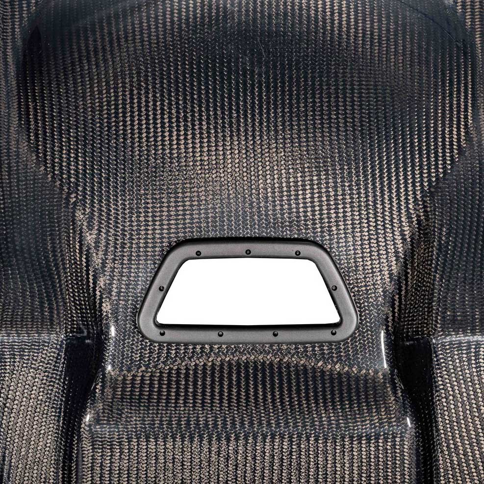 Tillett B10 Full Carbon Fibre Road/Track Car Racing Seat XL Size - 48.5cm Rolled Edges On