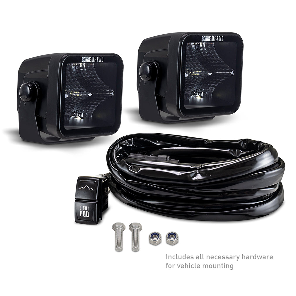 Mishimoto Light Pods 3x3 Flood 2pc