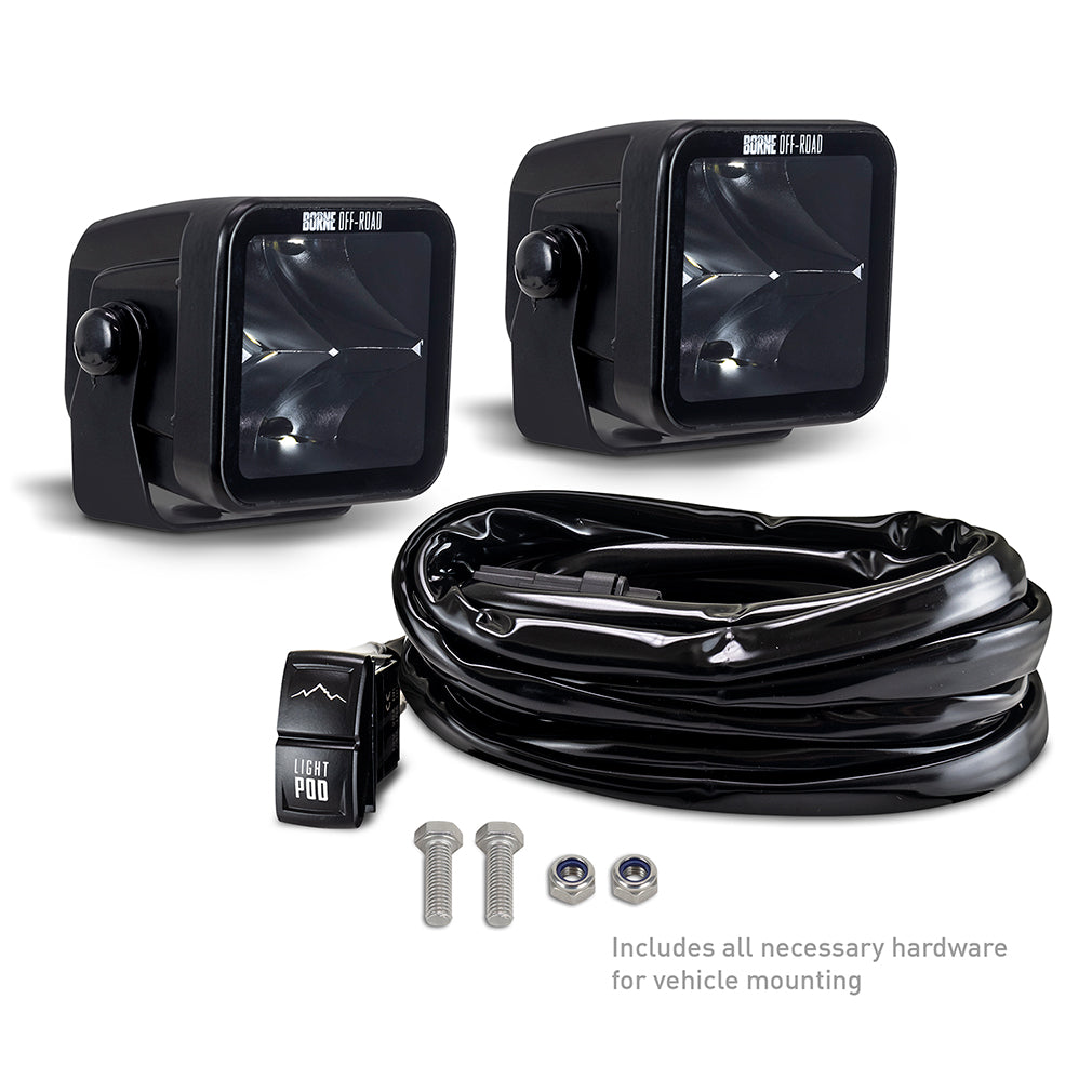 Mishimoto Light Pods 3x3 Spot 2pc