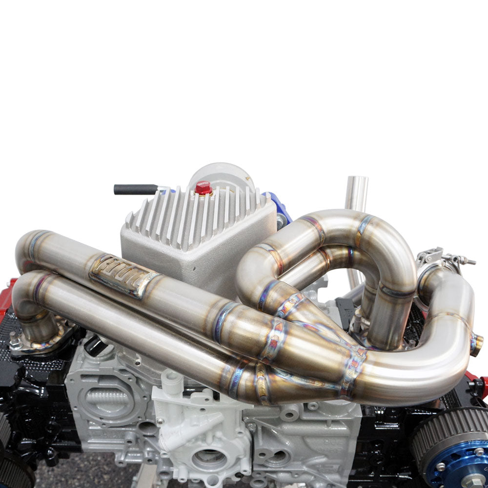 BNM Performance Fab Single Scroll Unequal Length Rotated Twist Mount Turbo Kit w/3.5" Down-Pipe