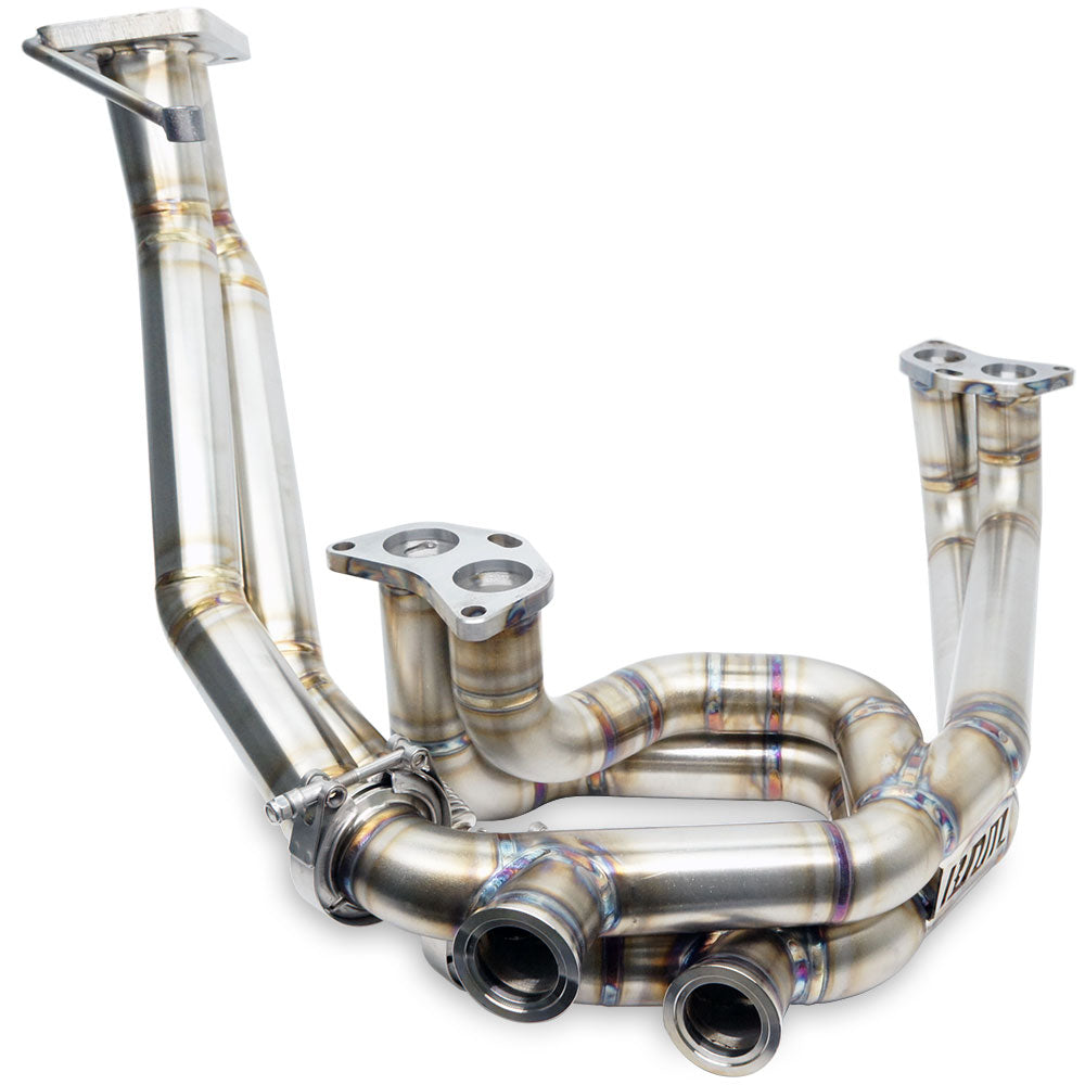 BNM Performance Fab Single Scroll Unequal Length Rotated Twist Mount Turbo Kit w/3.5" Down-Pipe