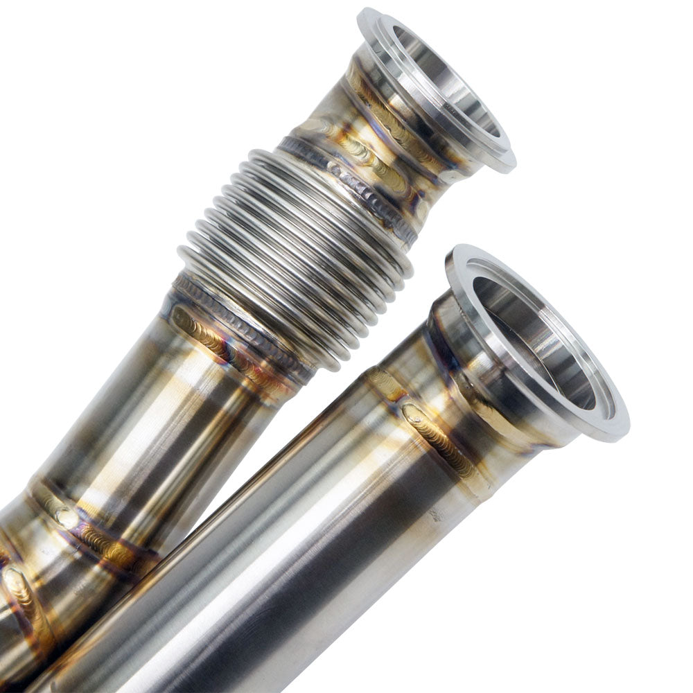 BNM Performance Fab Single Scroll Unequal Length Rotated Twist Mount Turbo Kit w/3.5" Down-Pipe