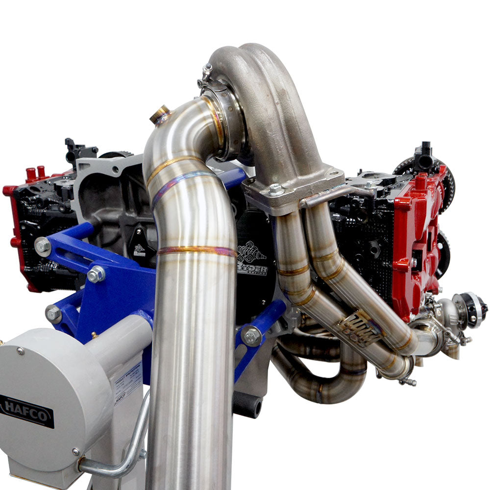 BNM Performance Fab Single Scroll Unequal Length Rotated Twist Mount Turbo Kit w/3.5" Down-Pipe
