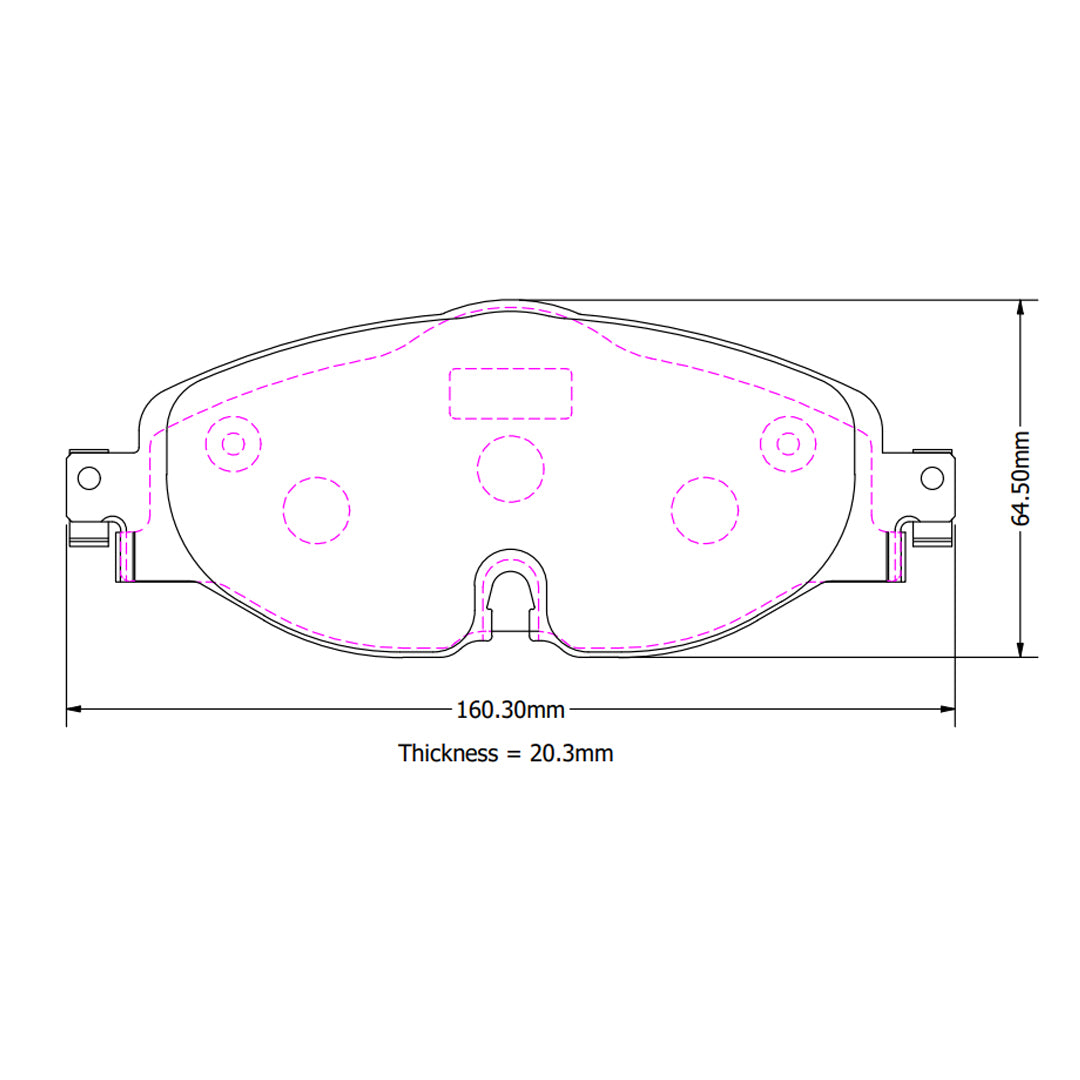 APR Direct Replacement Brake Pads Front