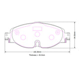 APR Direct Replacement Brake Pads Front