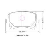 APR Direct Replacement Brake Pads Rear