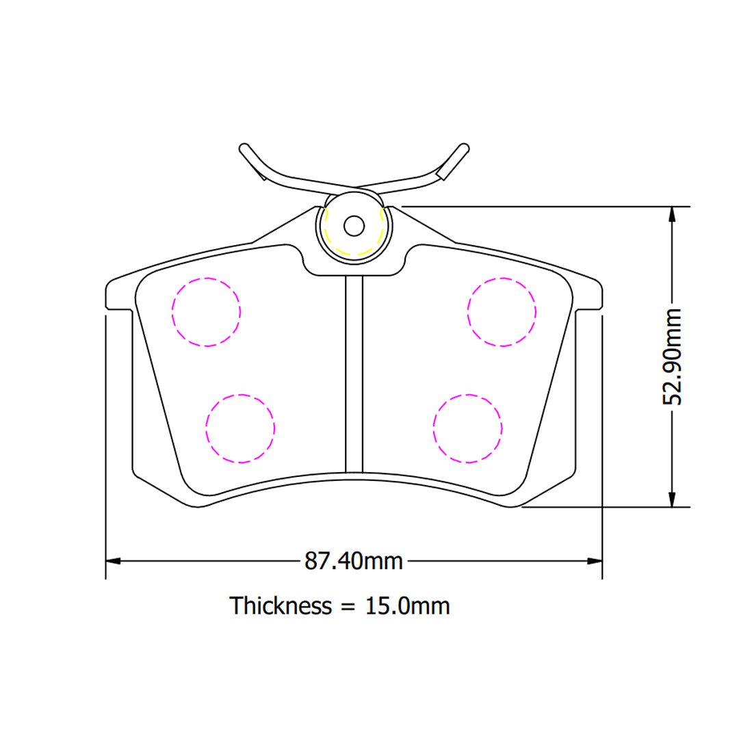 APR Direct Replacement Brake Pads Rear