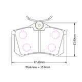 APR Direct Replacement Brake Pads Rear