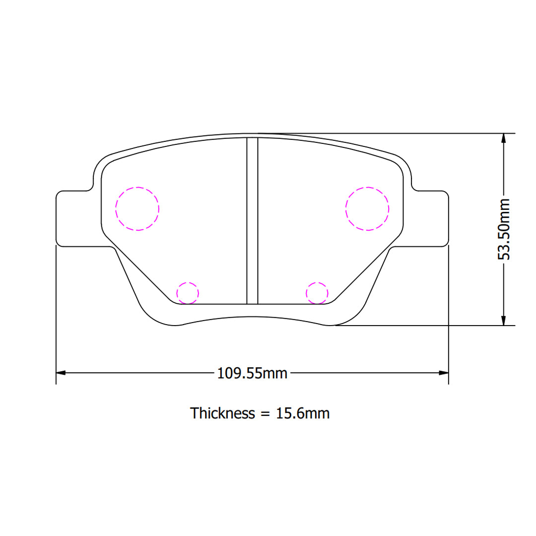 APR Direct Replacement Brake Pads Rear