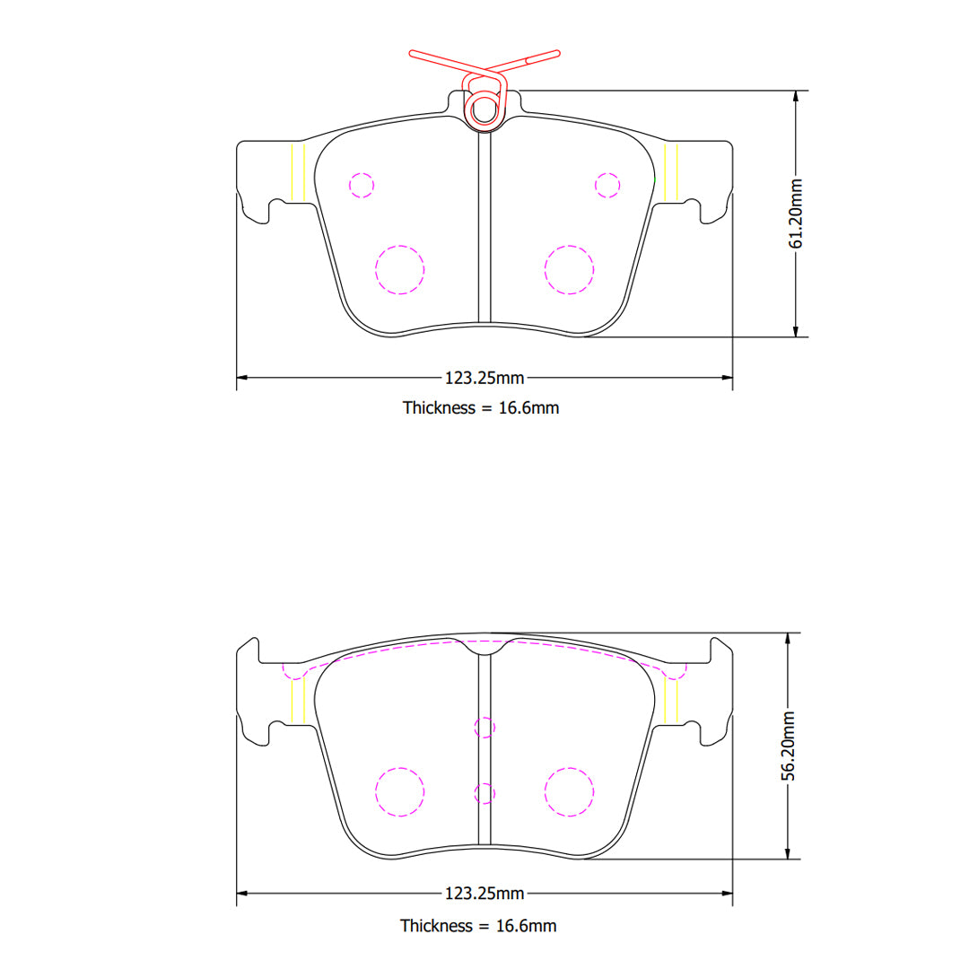 APR Direct Replacement Brake Pads Rear