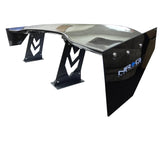 NRG Carbon Fibre Adjustable Wing - 59" w/Arrow Pedestals, Large End Plates