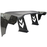NRG Forged Carbon Fibre Adjustable Wing - 59" w/Arrow Pedestals, Dagger End Plates
