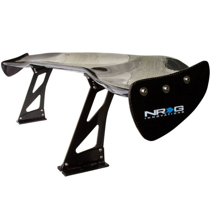 NRG Carbon Fibre Adjustable Wing - 69" w/Standard Pedestals, Standard End Plates