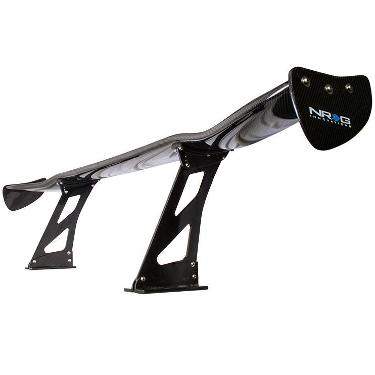 NRG Carbon Fibre Adjustable Wing - 69" w/Standard Pedestals, Standard End Plates