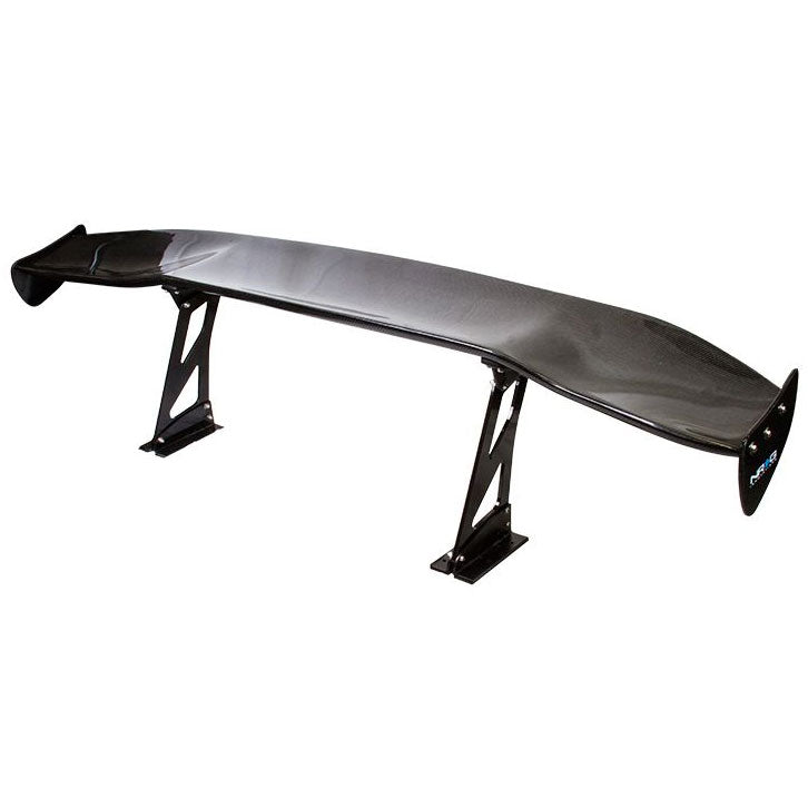 NRG Carbon Fibre Adjustable Wing - 69" w/Standard Pedestals, Standard End Plates
